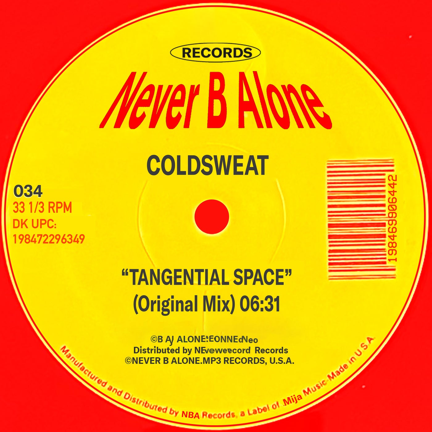 ColdSweat – Tangential Space (Original Mix) [Never B Alone]